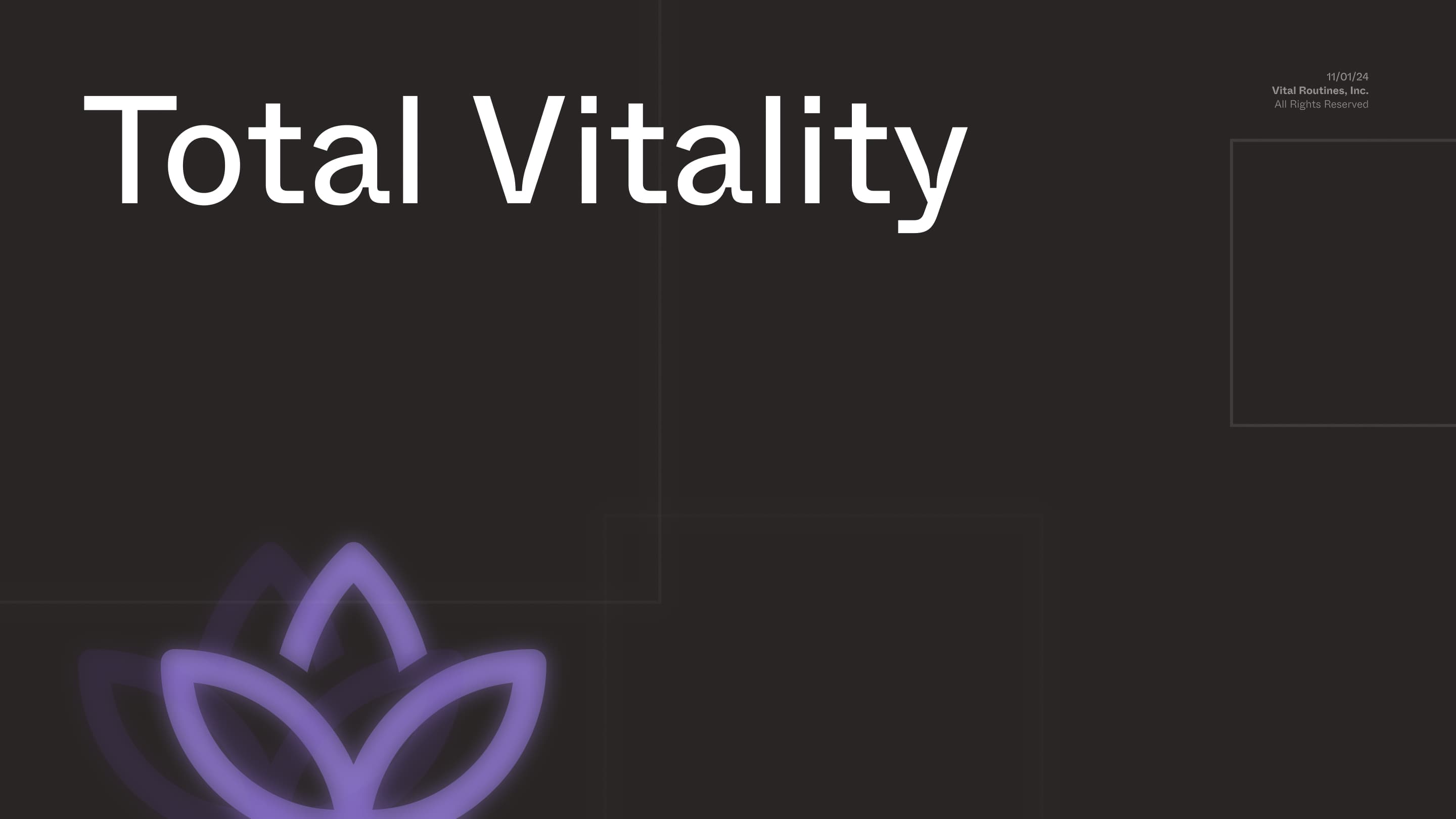 The Total Vitality Score